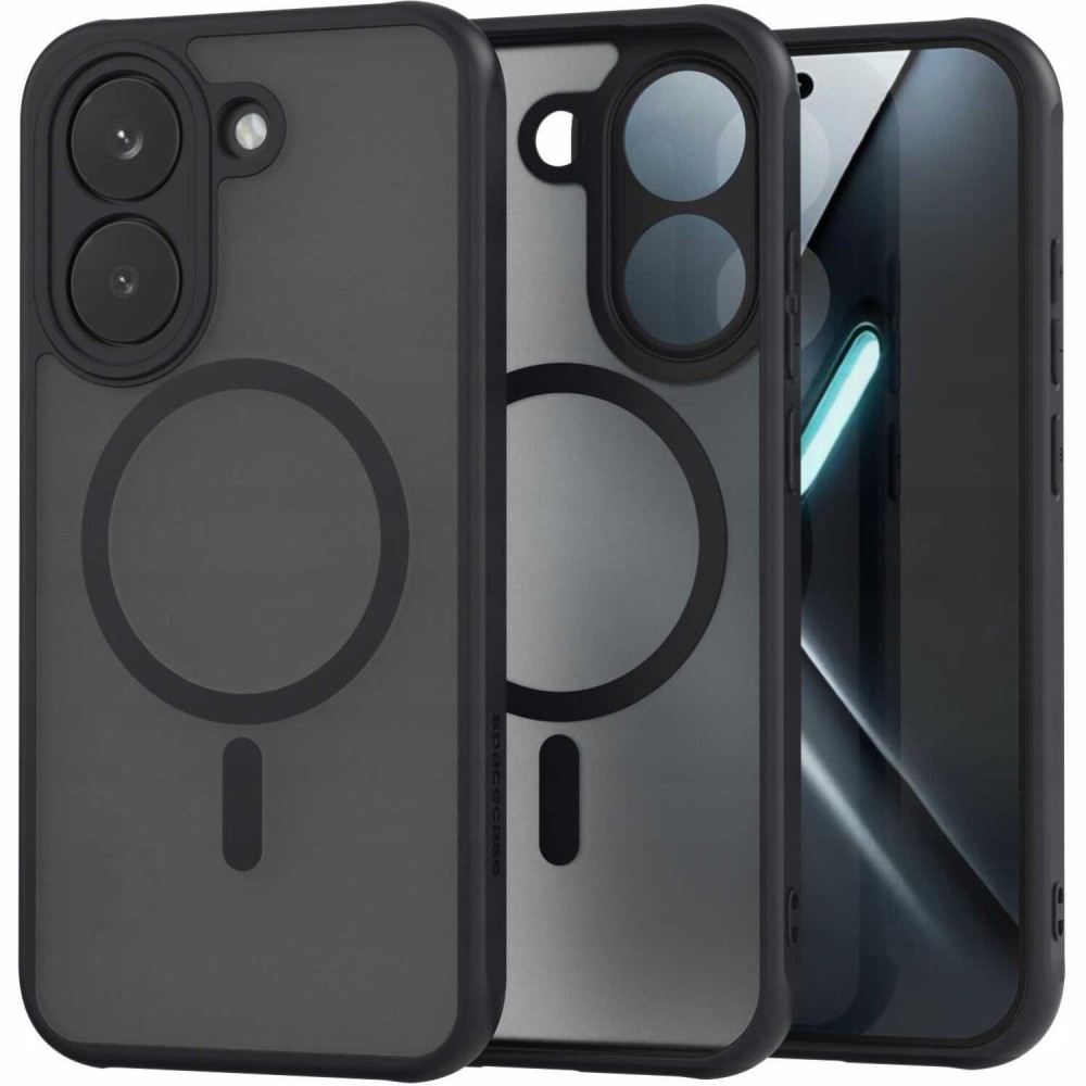 Θήκη Xiaomi Poco X8 Pro Spacecase Hybrid MagSafe Σκληρή Ημιδιάφανη με MagSafe - Black (5905719140335)