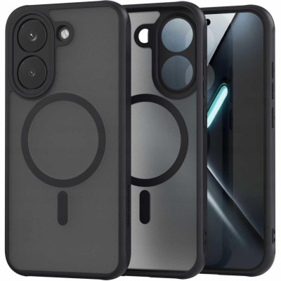 Θήκη Xiaomi Poco X8 Pro Spacecase Hybrid MagSafe Σκληρή Ημιδιάφανη με MagSafe - Black (5905719140335)