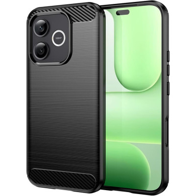 Θήκη Honor 600 Lite Techsuit Carbon Silicone Σιλικόνης - Black (5949419361539)