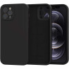 Θήκη iPhone 12 Pro Spacecase Silicone Mag Case Σιλικόνης με MagSafe - Black (5905719138660)