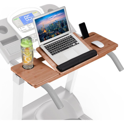 Βάση Laptop για Διάδρομο Γυμναστικής Relaxdays Ρυθμιζόμενη από Μπαμπού 5 x 85.5 x 30 cm - Natural / Black (10053055)