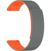 Λουράκι Smartwatch 22mm Techsuit Watchband W074 Μαγνητικό Σιλικόνης - Grey / Orange (5949419283824)