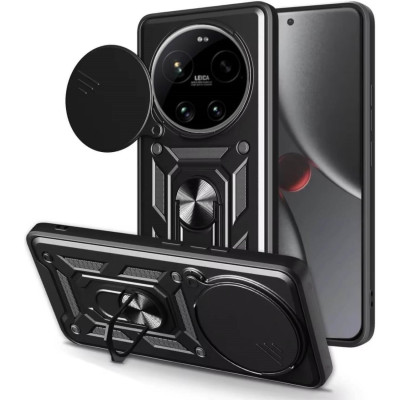 Θήκη Xiaomi 17 Ultra Bodycell Armor Slide Ανθεκτική με Κάλυμμα για την Κάμερα & Μεταλλικό Ring Holder - Black (5206015086298)
