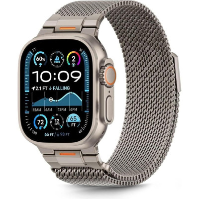 Λουράκι Apple Watch Ultra/SE/11/10/9/8/7/6/5/4 (49/46/45/44mm) Tech-Protect Milano Vanguard Μεταλλικό Μαγνητικό - Titanium (5906302339853)