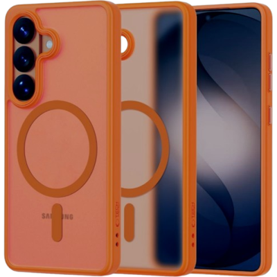 Θήκη Samsung Galaxy S26 Tech-Protect MagMat Σκληρή Ημιδιάφανη με MagSafe - Matte Orange (5906302390748)