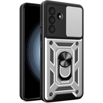 Θήκη Samsung Galaxy S26 Plus Bodycell Armor Slide Ανθεκτική με Κάλυμμα για την Κάμερα & Μεταλλικό Ring Holder - Silver (5206015086250)