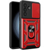 Θήκη Samsung Galaxy S26 Plus Bodycell Armor Slide Ανθεκτική με Κάλυμμα για την Κάμερα & Μεταλλικό Ring Holder - Red (5206015086243)