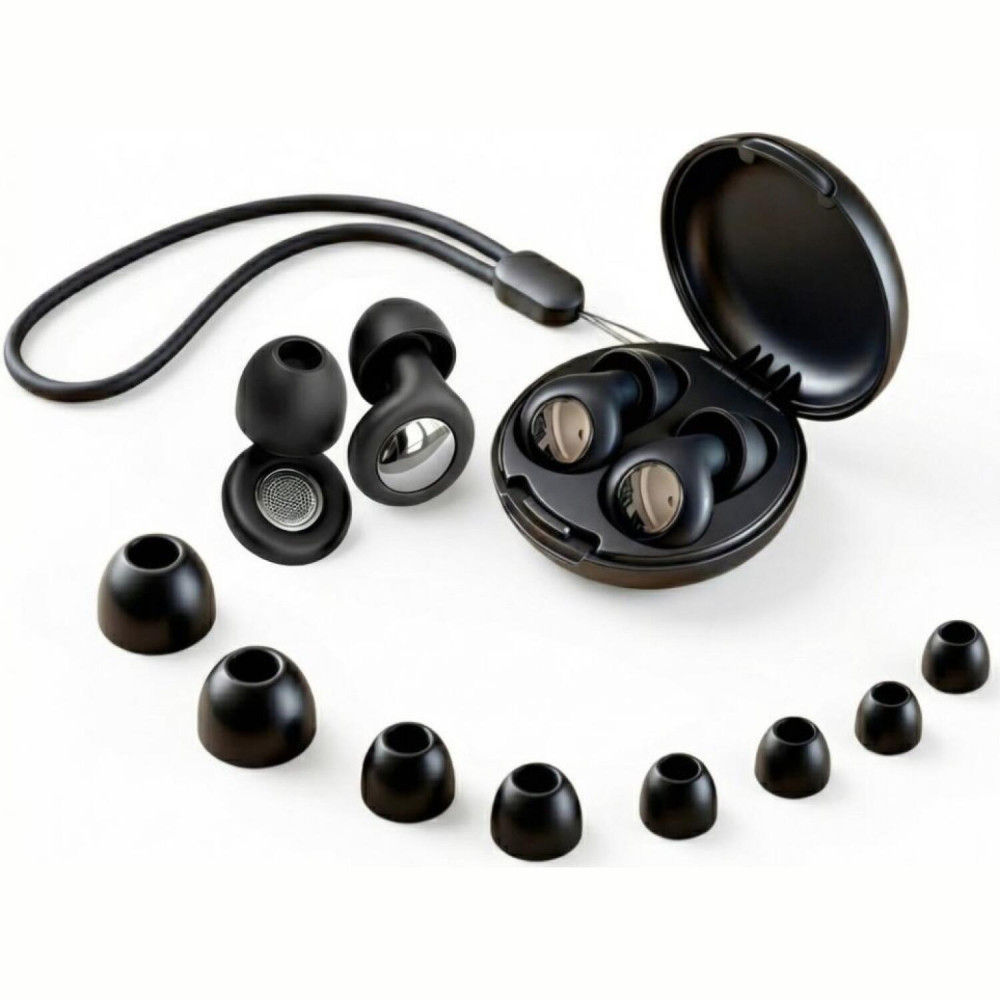 Ωτοασπίδες Tech-Protect QuietFit Earplugs Σιλικόνης Επαναχρησιμοποιούμενες με Θήκη & Λουράκι 4 Μεγέθη - Black (5906302339921)