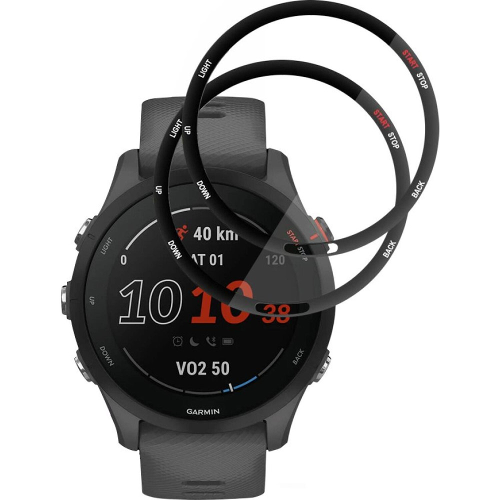 Hybrid Glass Garmin Forerunner 255 / 255 Music Techsuit Nano Flex Full Face Αντιχαρακτικό Υβριδικό Γυαλί Προστασίας Οθόνης 2 Τεμάχια - Black (5949419360235)
