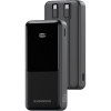 PowerBank Riversong Horizon 20 Pro 20.000 mAh με Θύρες 1 x Type-C / 1 x USB-A & Eνσωματωμένα Καλώδια 1 x Type-C / 1 x Lightning 22.5W - Black (PB137)