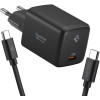 Φορτιστής Spigen EE451EU GaN Pro Γρήγορος Τοίχου / Αντάπτορας με 1 x Θύρα Type-C 45W & Καλώδιο Type-C 100W - Black (ACH09474)