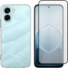 Θήκη & Tempered Glass Oppo A6x 5G Vivid Set TPU Clear Case Σετ Διάφανη Σιλικόνης & Full Face Αντιχαρακτικό Γυαλί Προστασίας Οθόνης - Transparent / Black (VIVGGS000032)