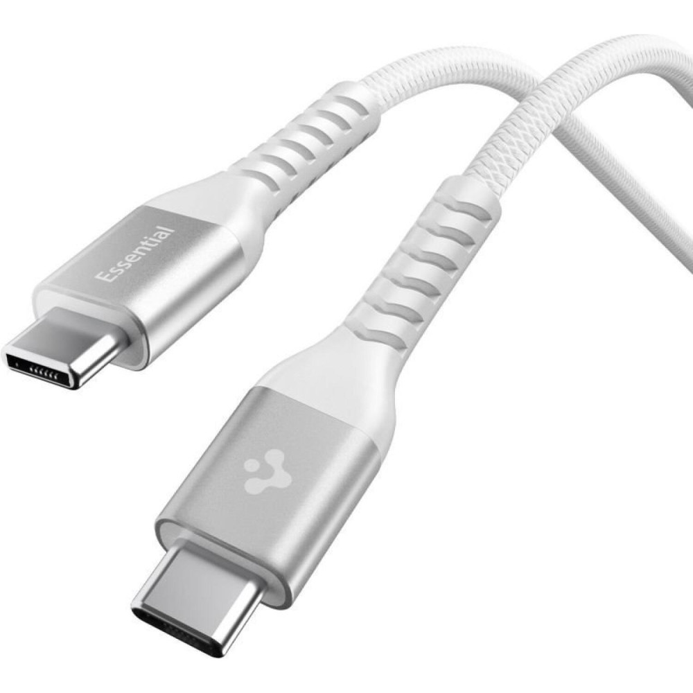 Καλώδιο Type-C Spigen Essential EB10010CCA Φόρτισης & Μεταφοράς Δεδομένων σε Type-C 100cm 100W - White (ACA11102)