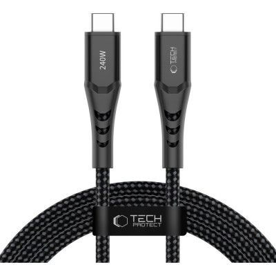 Καλώδιο Type-C Tech-Protect UB11T σε Type-C για Γρήγορη Φόρτιση & Μεταφορά Δεδομένων 200cm 240W - Black (5906302353132)