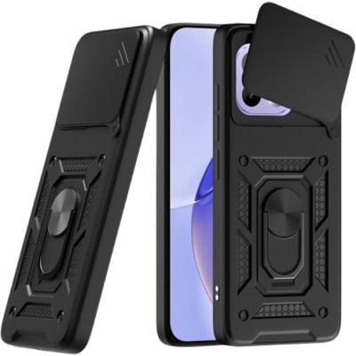 Θήκη Realme 16 Pro Techsuit CamShield Ανθεκτική με Κάλυμμα για την Κάμερα & Μεταλλικό Ring Holder - Black (5949419361751)