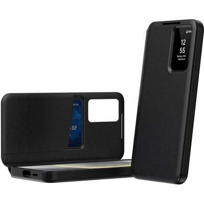 Θήκη Samsung Galaxy S24 Techsuit SmartView Series Flip με Ενεργό Πορτάκι - Black (5949419303232)