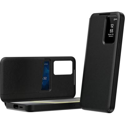 Θήκη Samsung Galaxy A37 Techsuit SmartView Series Flip με Ενεργό Πορτάκι - Black (5949419359154)
