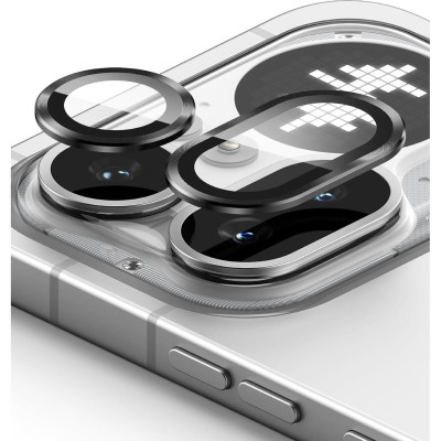 Tempered Glass Nothing Phone 4a Pro Ringke Camera Lens Frame Glass Αντιχαρακτικό Γυαλί Προστασίας για Φακό Κάμερας 2 Τεμάχια - Black (8800328819047)