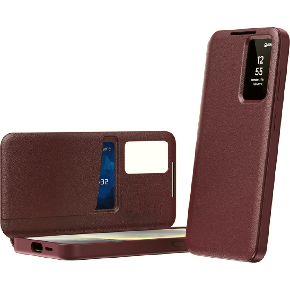 Θήκη Samsung Galaxy S26 Plus Techsuit SmartView Series Flip με Ενεργό Πορτάκι - Red (5949419356917)