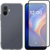 Θήκη & Tempered Glass TCL K70 Vivid Set TPU Clear Case Σετ Διάφανη Σιλικόνης & Full Face Αντιχαρακτικό Γυαλί Προστασίας Οθόνης - Transparent / Black (VIVGGS000028)