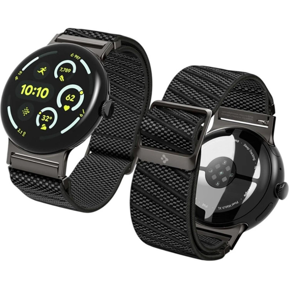 Λουράκι Google Pixel Watch 4 / 3 / 2 / 1 41mm Spigen Lite Fit X Υφασμάτινο - Black (AMP11420)