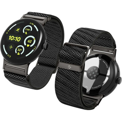 Λουράκι Google Pixel Watch 4 / 3 / 2 / 1 41mm Spigen Lite Fit X Υφασμάτινο - Black (AMP11420)