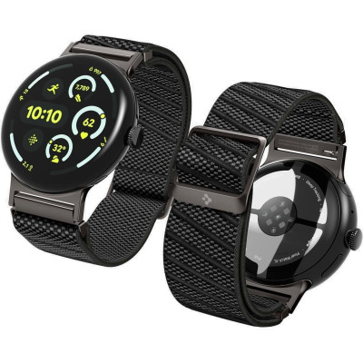Λουράκι Google Pixel Watch 4 / 3 45mm Spigen Lite Fit X Υφασμάτινο - Black (AMP11421)
