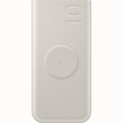 PowerBank Official Samsung External Wireless Battery Pack με Μαγνητική Ασύρματη Φόρτιση & 2 x Θύρες Type-C 25W 10.000mAh - Beige (EB-U2510XUEGEU)