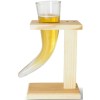 The Source Winning Viking Horn Beer Glass - Γυάλινο Ποτήρι Μπύρας σε Σχήμα Κέρατο Βοδιού / Σκανδιναβικής Παράδοσης Βίκινγκς με Ξύλινη Βάση - 480ml (5055371522687)