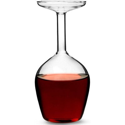 Ποτήρι Κρασιού MikaMax Upside Down Wine Glass Γυάλινο Αναποδογυρισμένο 375 ml - Clear (5050341200404)