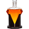 Γυάλινο Σετ Ποτού MikaMax Deluxe Diamond Decanter Set σε Σχήμα Διαμαντιού με 1 x Καράφα Σερβιρίσματος με Πώμα & Ξύλινη Βάση / 1 x Λαβίδα / 1 x Χωνί / 9 x Πέτρες Ουίσκι (8719481354626)