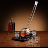 Γυάλινο Σετ Ποτού The Source Connoisseur Creations Golf Decanter Set σε Σχήμα Γκολφ με 1 x Καράφα Σερβιρίσματος με Πώμα / Ξύλινη Βάση & 4 x Ποτήρια (5056327921714)