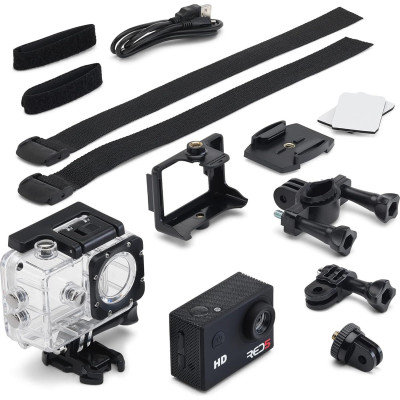 Αδιάβροχη Action Camera The Source RED5 έως 30m με Σετ Στήριξης Οθόνη LCD 2" (5056327920670)