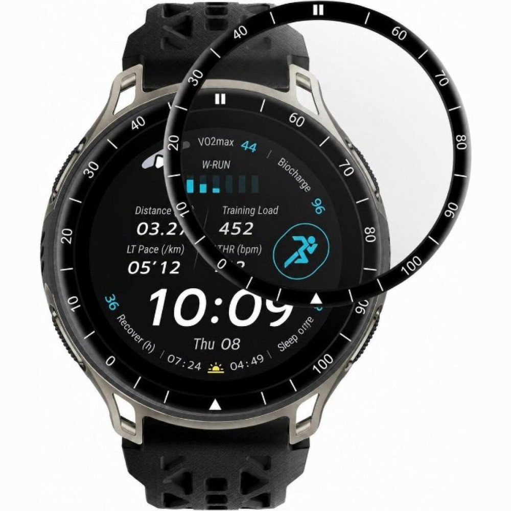 Hybrid Glass Amazfit Cheetah 2 Pro Spacecase Smartwatch Αντιχαρακτικό Προστατευτικό Υβριδικό Οθόνης - Black (5905719141615)