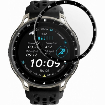 Hybrid Glass Amazfit Cheetah 2 Pro Spacecase Smartwatch Αντιχαρακτικό Προστατευτικό Υβριδικό Οθόνης - Black (5905719141615)