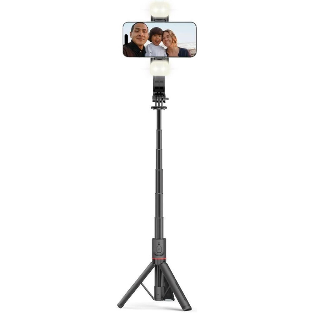Τρίποδο Tech-Protect L05S Selfie Stick για Κινητά Ασύρματο με Bluetooth / Τηλεχειριστήριο & Φως LED - Black (5906203690381)