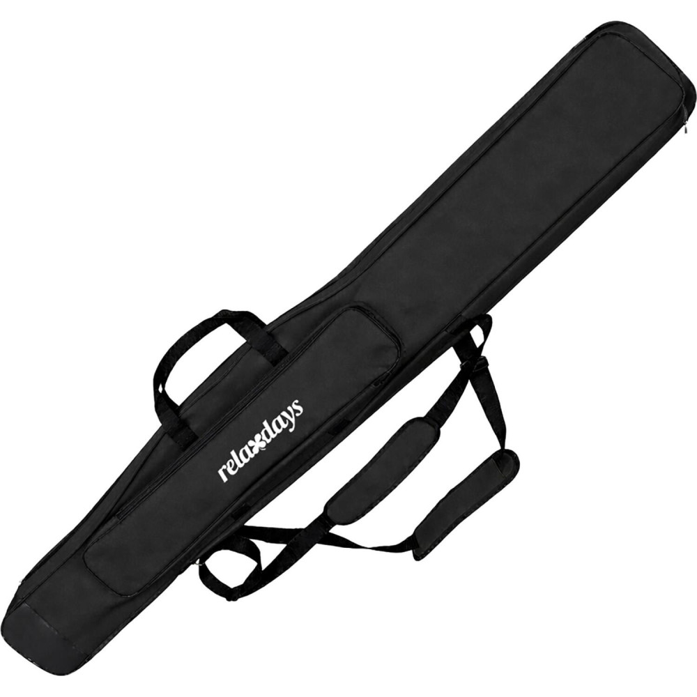 Θήκη Μεταφοράς Καλαμιών Ψαρέματος Relaxdays Large Fishing Rod Bag 3 Θέσεων με 2 x Τσέπες 150 cm - Black (10052409_8150)