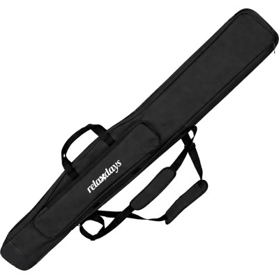 Θήκη Μεταφοράς Καλαμιών Ψαρέματος Relaxdays Large Fishing Rod Bag 3 Θέσεων με 2 x Τσέπες 150 cm - Black (10052409_8150)