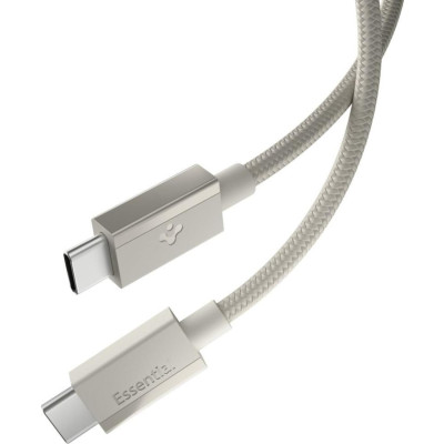 Καλώδιο Type-C Spigen Essential EB6015CC Φόρτισης & Μεταφοράς Δεδομένων σε Type-C 150cm 60W - Natural Titanium (ACA10419)
