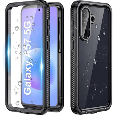 Θήκη Samsung Galaxy A57 ShellBox Αδιάβροχη Full Body 360° Διάφανη Ανθεκτική με IP68 - Black (5949419366503)