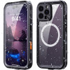 Θήκη iPhone 16 Pro Max ShellBox Αδιάβροχη Full Body 360° Διάφανη Ανθεκτική με MagSafe IP68 - Black (5949419250536)