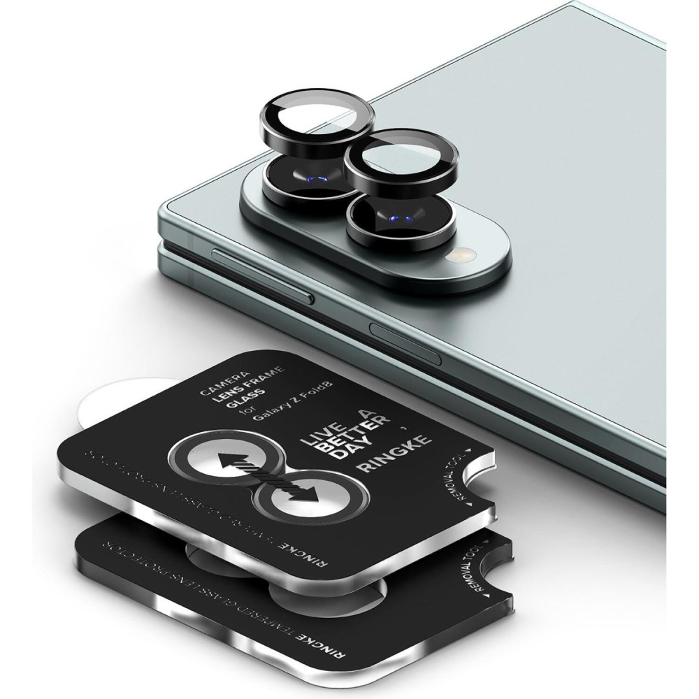 Tempered Glass Samsung Galaxy Z Fold8 Ringke Camera Lens Frame Glass Αντιχαρακτικό Γυαλί Προστασίας για Φακό Κάμερας 2 Τεμάχια - Black (8800380460577)