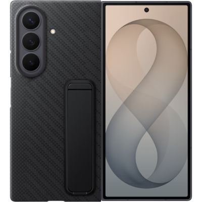 Θήκη Samsung Galaxy Z Fold8 Ultra Official Samsung Carbon Standing Case Σκληρή με KickStand & 2 x Aντιανακλαστικές Μεμβράνες Προστασίας Οθόνης - Black (EF-XF976SBEGWW)
