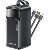 PowerBank Awei PA107 με Ψηφιακή Οθόνη LED / Θύρες 2 x USB-A & 1 x Type-C / Καλώδια 1 x Type-C / 1 x Lightning 50.000mAh 22.5W - Black (6954284029544)