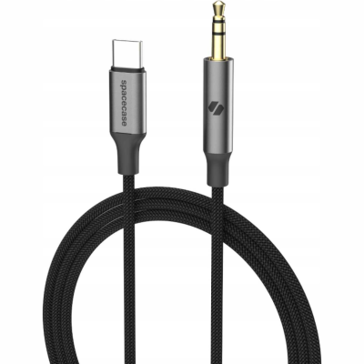 Καλώδιο Ήχου Spacecase SoundLink Type-C (Male) σε AUX Jack 3.5mm (Male) με DAC Τσιπ 100cm - Space Gray (5905719141448)