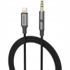 Καλώδιο Ήχου Spacecase SoundLink Lightning (Male) σε AUX Jack 3.5mm (Male) με DAC Τσιπ 100cm - Space Gray (5905719141455)