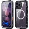 Θήκη iPhone 16 Pro ShellBox Αδιάβροχη Full Body 360° Διάφανη Ανθεκτική με MagSafe IP68 - Black (5949419250543)