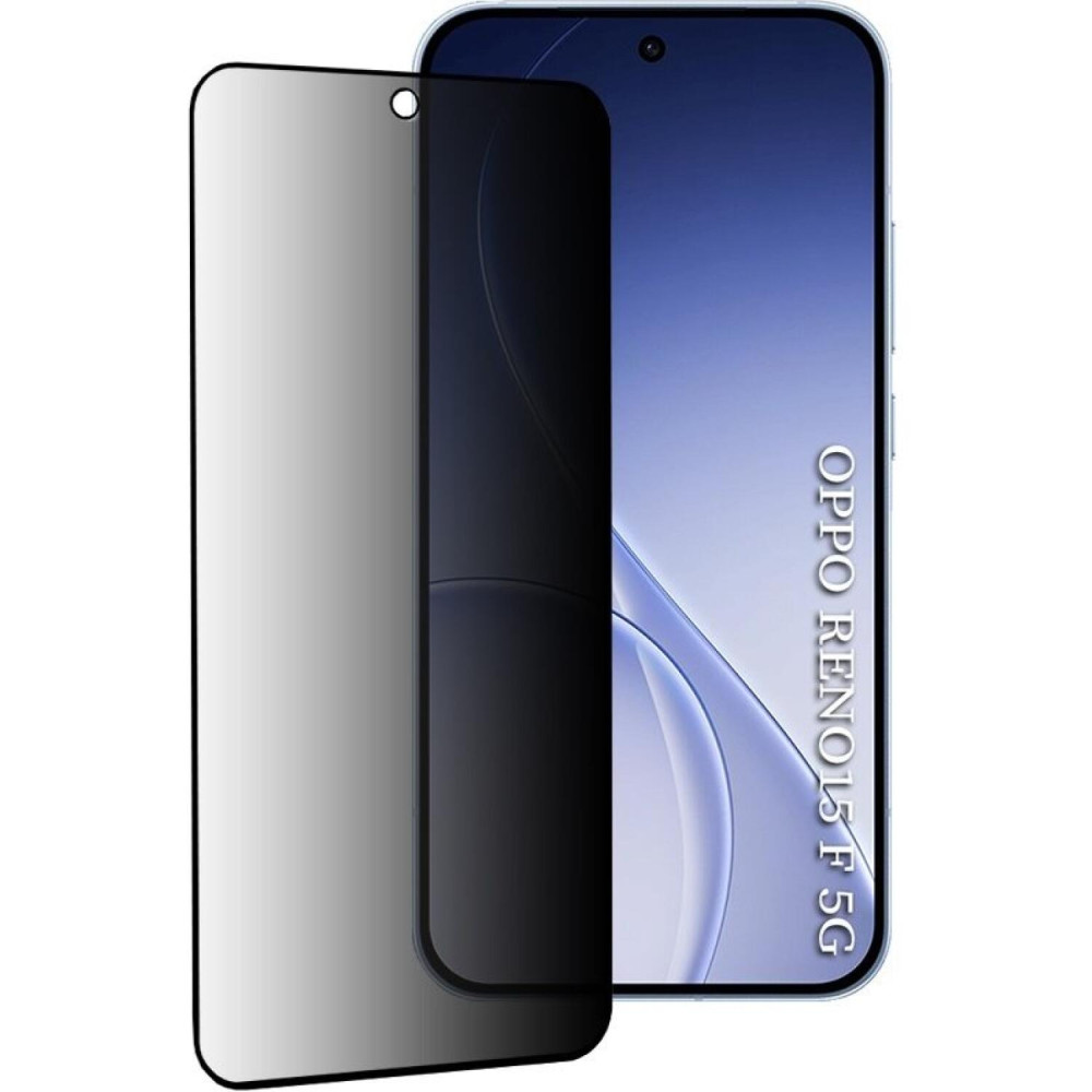 Tempered Glass Oppo Reno15 F / 15 FS Techsuit 111D Privacy Full Glue Full Face Αντιχαρακτικό Γυαλί Προστασίας Απορρήτου Οθόνης - Black (5949419355309)
