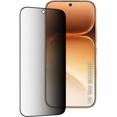 Tempered Glass Honor 600 / 600 Pro Techsuit 111D Privacy Full Glue Full Face Αντιχαρακτικό Γυαλί Προστασίας Απορρήτου Οθόνης - Black (5949419366107)