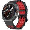 Λουράκι Samsung Galaxy Watch Ultra2 / Ultra1 2026 / 2025 / 2024 47mm Tech-Protect Iconband Pro Σιλικόνης - Black / Red (5906302325887)